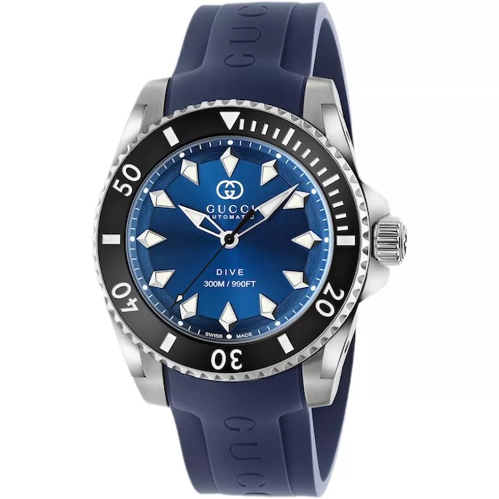 Gucci Dive Blue - Tone Automatic Watch 40mm